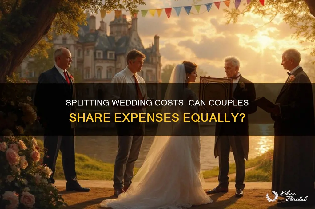 do people split weddings in half cost