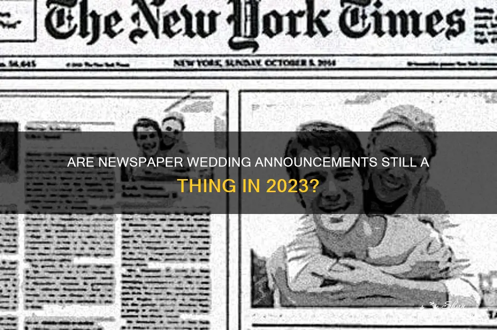 do people still do wedding announcements in newspapers