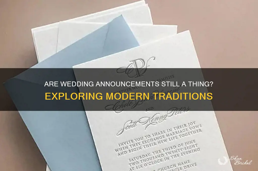 do people still send wedding announcements