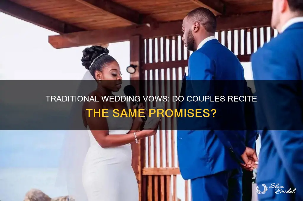 do people usually recite same wedding vows