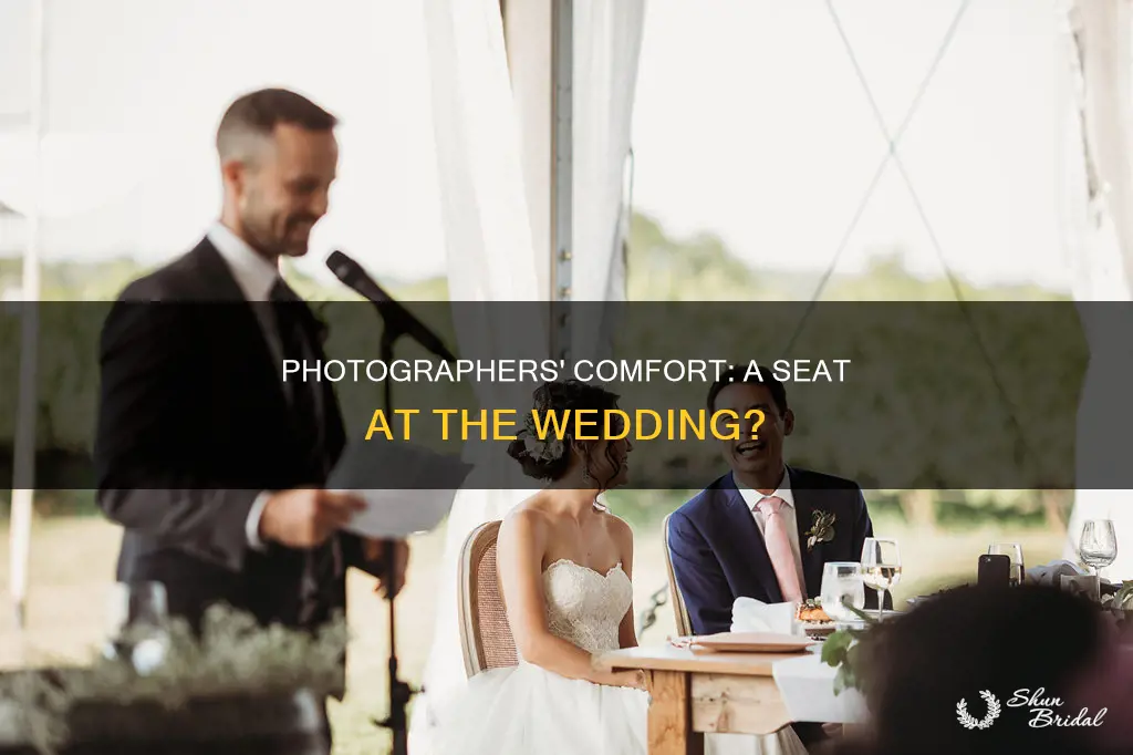 do photographers need a seat at wedding
