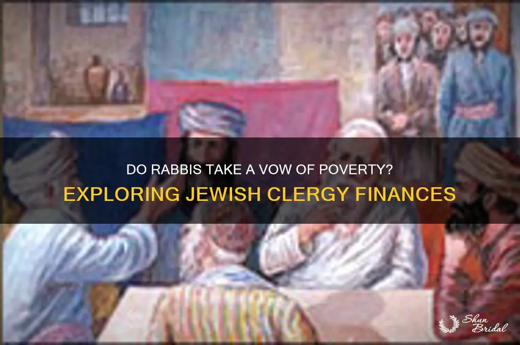 do rabbis take a vow of poverty