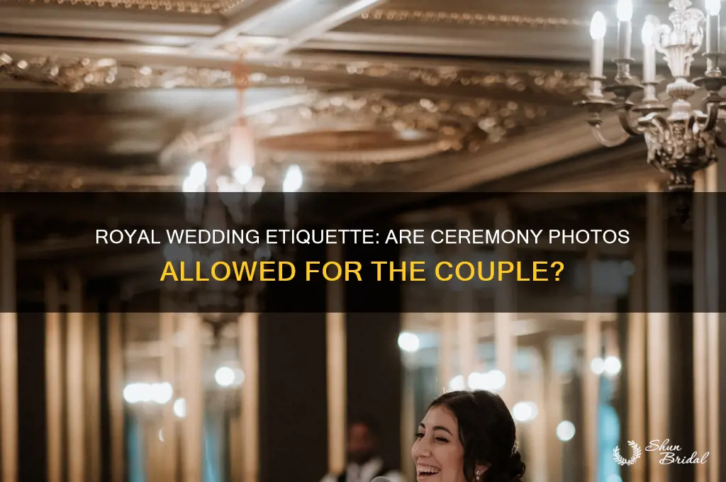 do royal weddings include picture taking during the ceremony