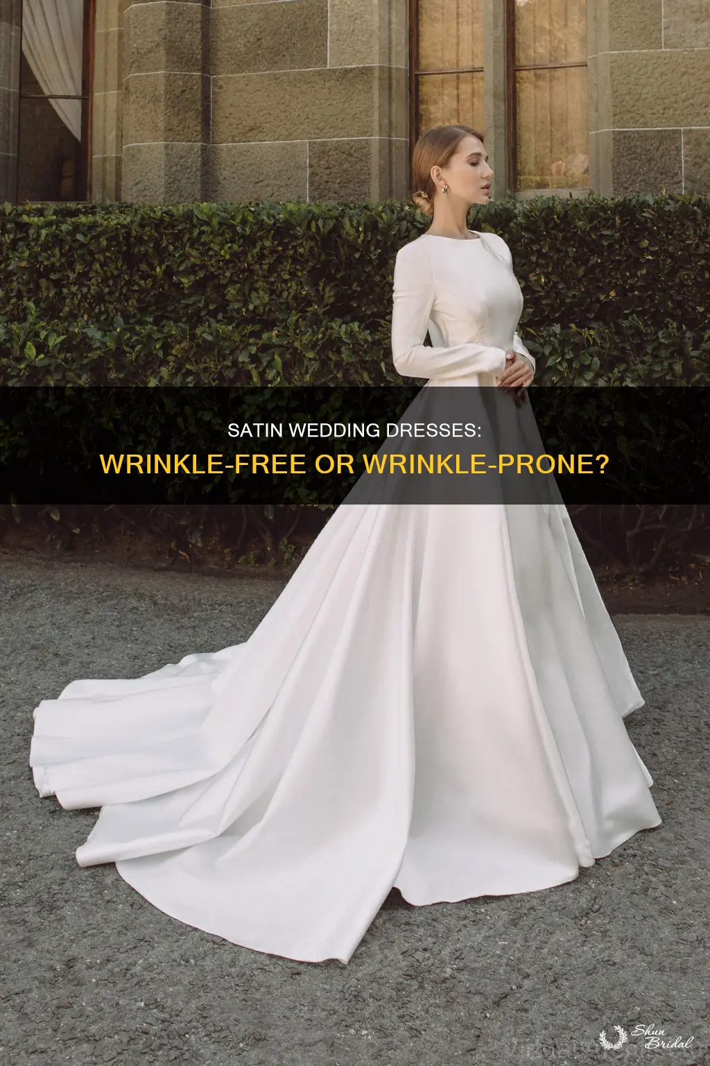 do satin wedding dresses wrinkle