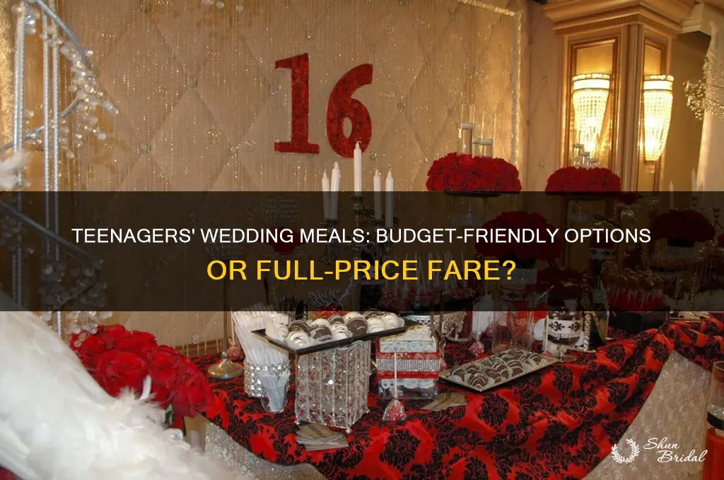 do teenagers meals cost less at your wedding