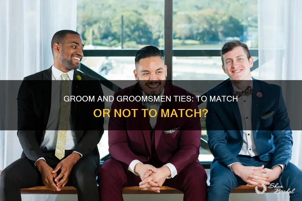 do the groom and groomsman need matching ties