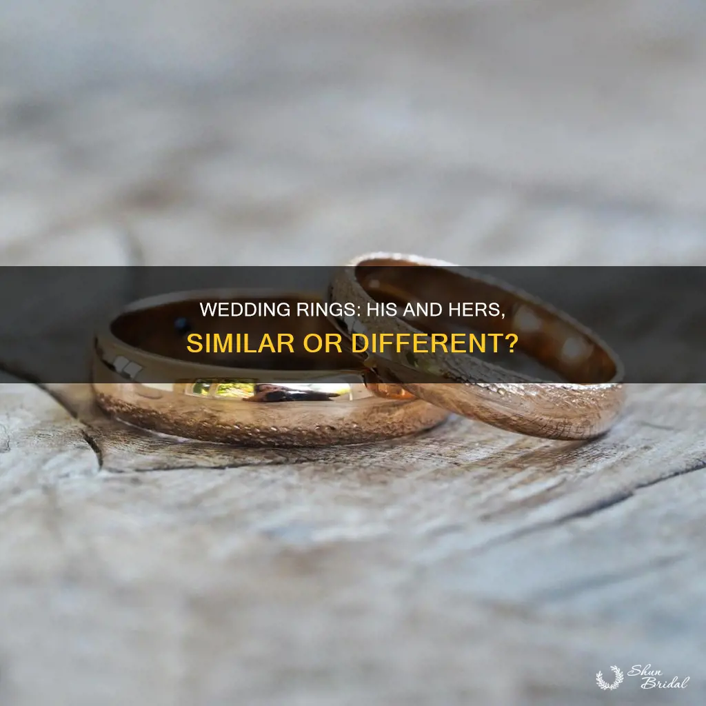 do the man and woman get the same wedding ring