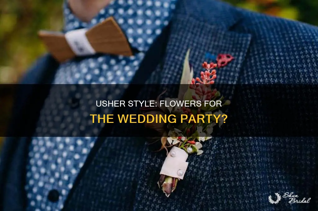 do ushers at a wedding wewar flower