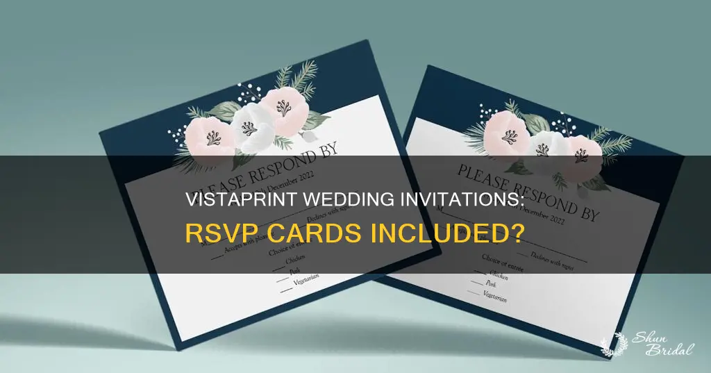 do vistaprint wedding invitations come with rsvp cards