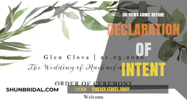 Vows vs. Declaration of Intent: Which Comes First in Marriage?