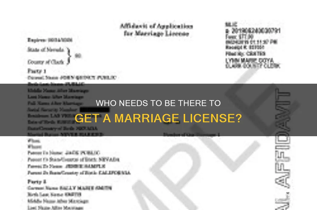 do we both have to be present for wedding license