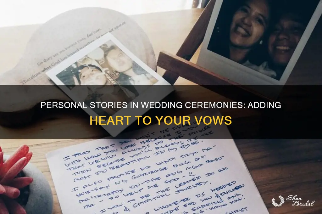 do wedding ceremonies have personal stories