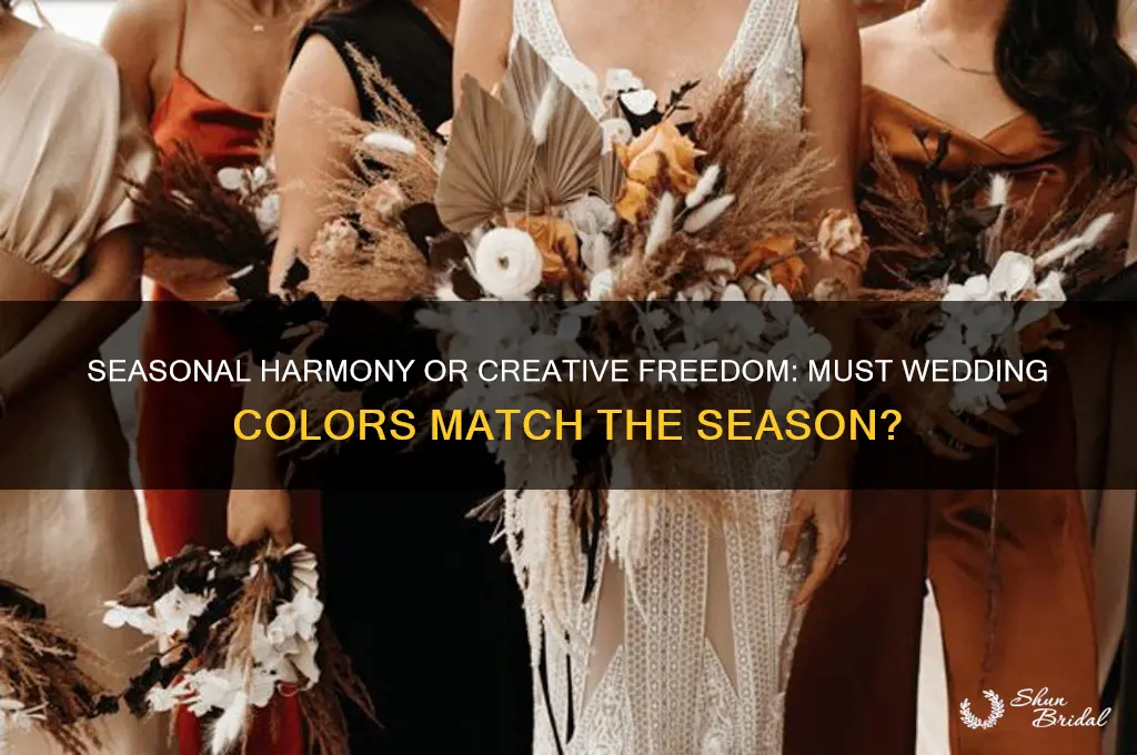 do wedding colors have to match the season