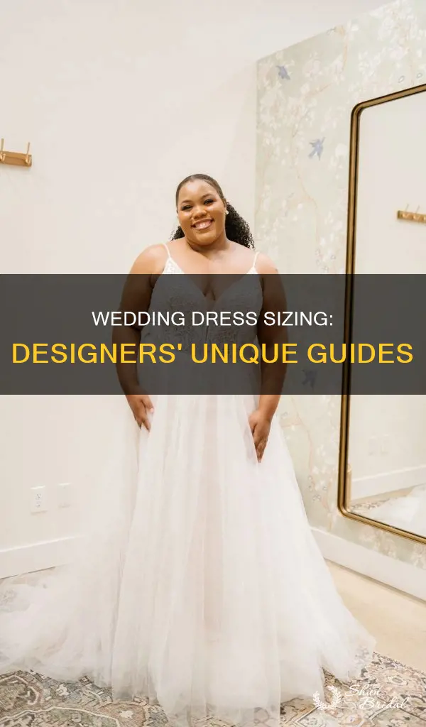 do wedding dress designer have different sizing guides