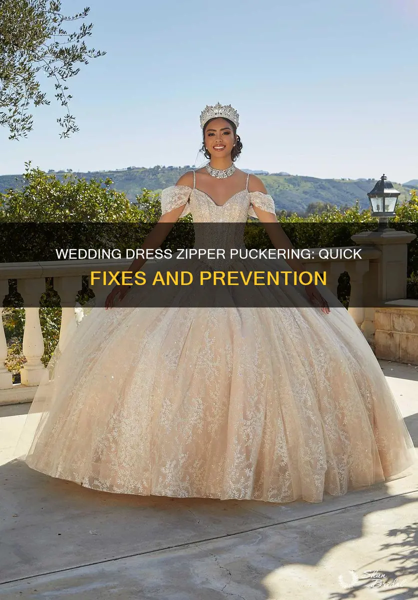 do wedding dress puckering on zipper