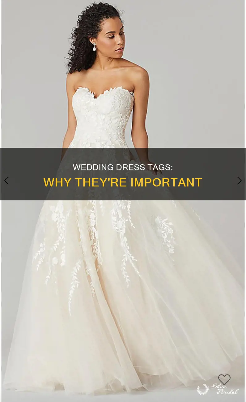do wedding dresses have tags on them