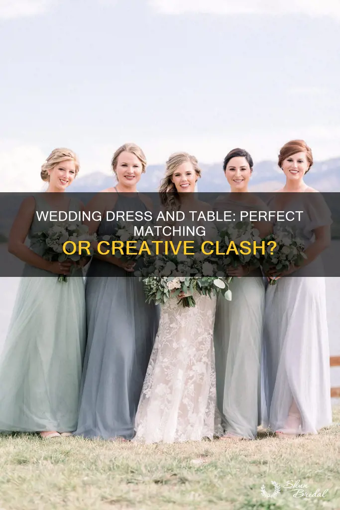 do wedding dresses have to match the tables