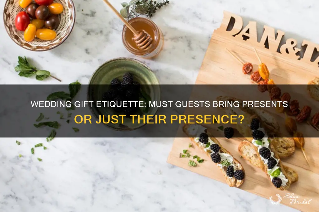 do wedding guests have to bring a gift