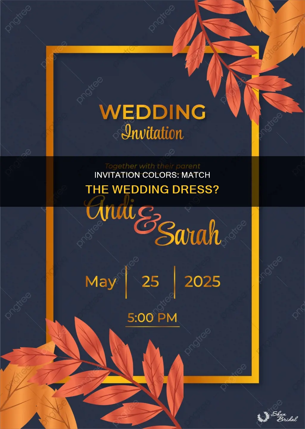 do wedding invitation colors have to match the dress colors