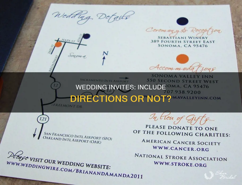 do wedding invitations need directions