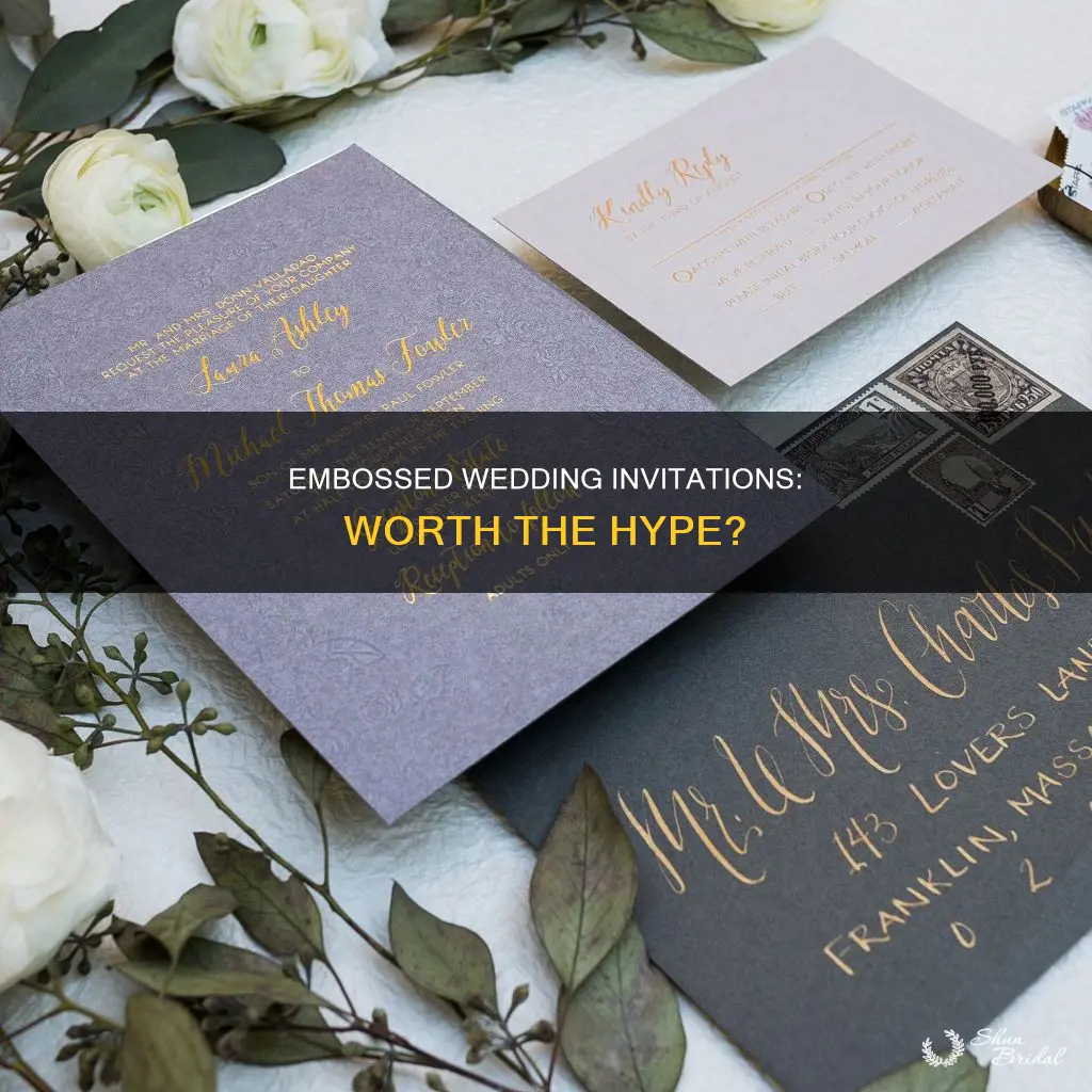 do wedding invitations need embossed