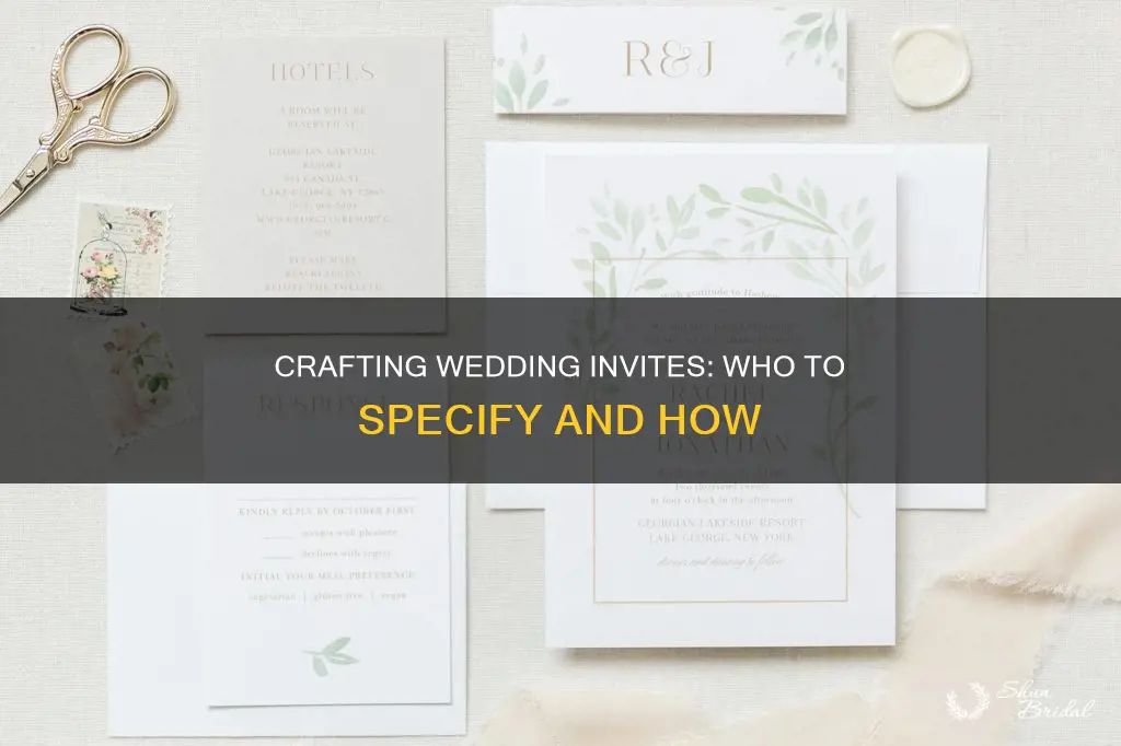 do wedding invitations specify quests