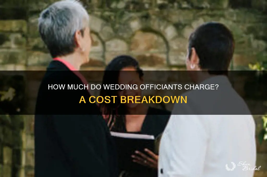 do wedding officiants charge