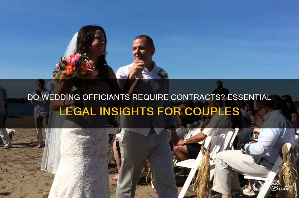 do wedding officiants have a contract