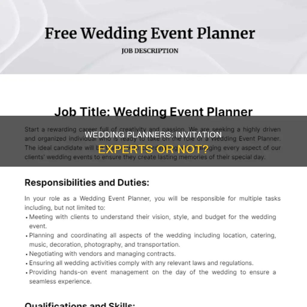 do wedding planners help with invitations