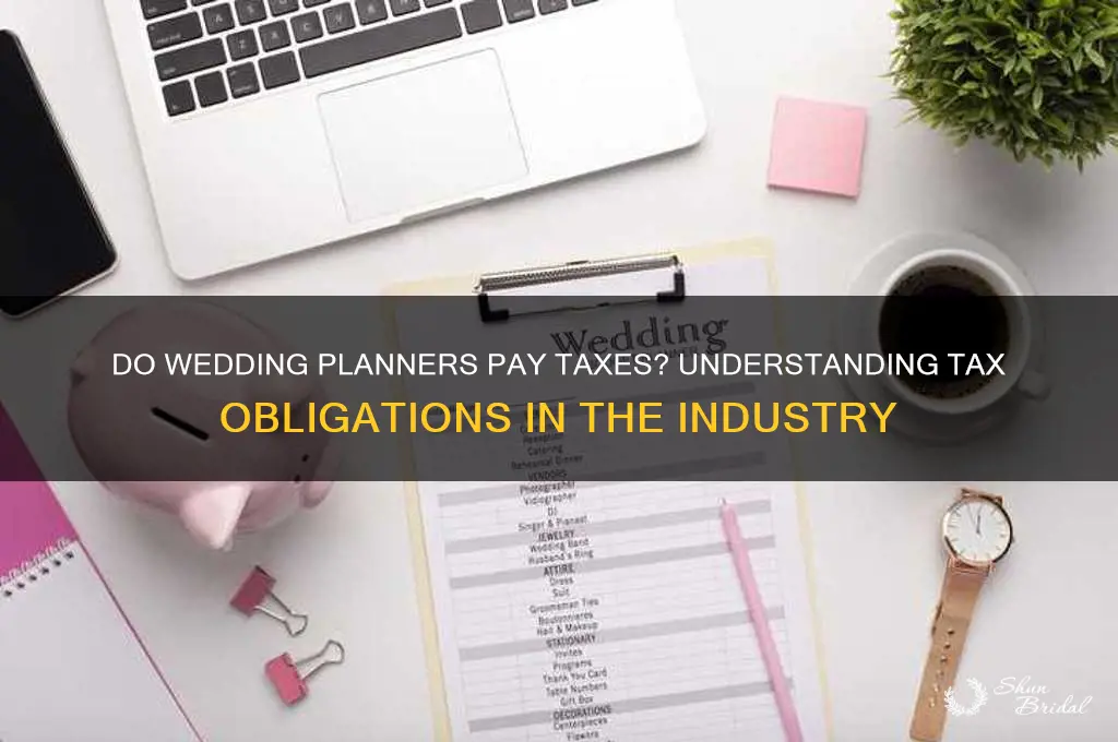 do wedding planners pay taxes