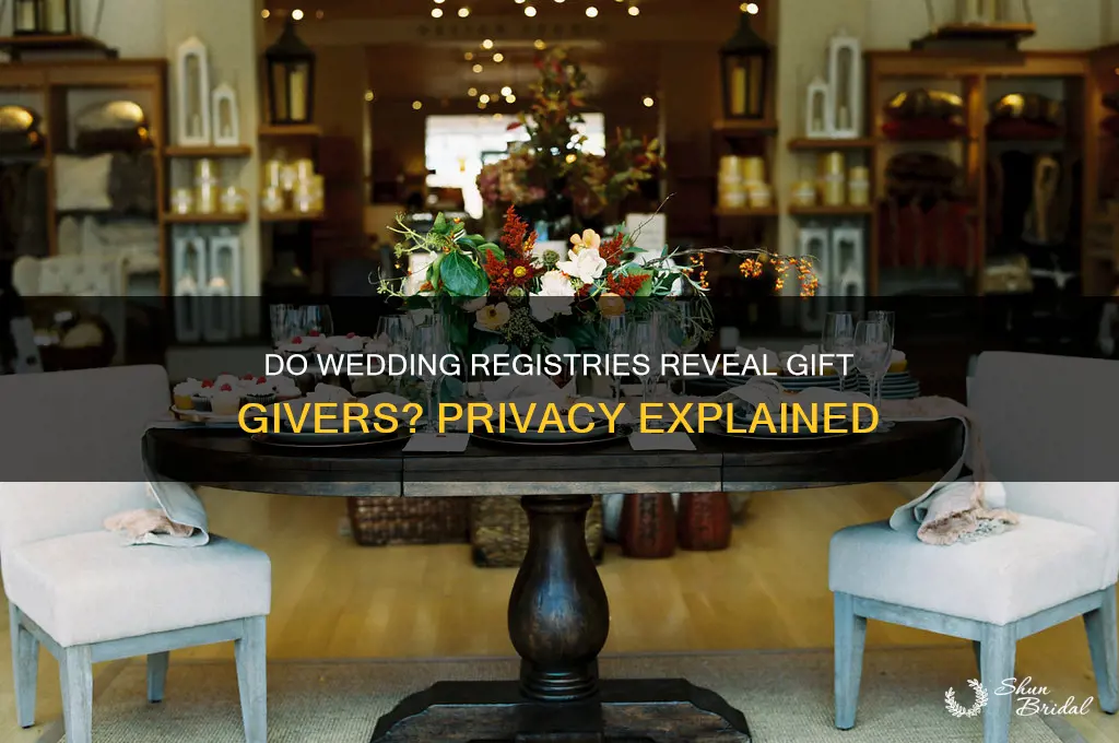 do wedding registries say who the gift is from