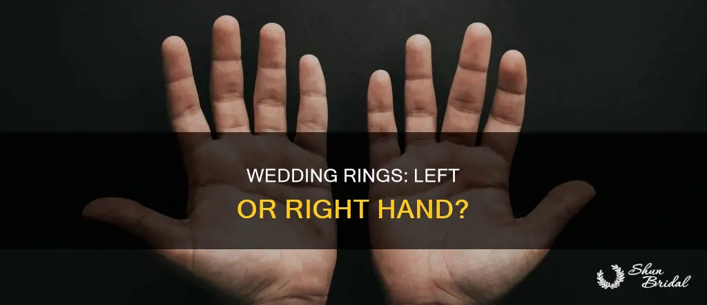do wedding rings go on the left or right hand