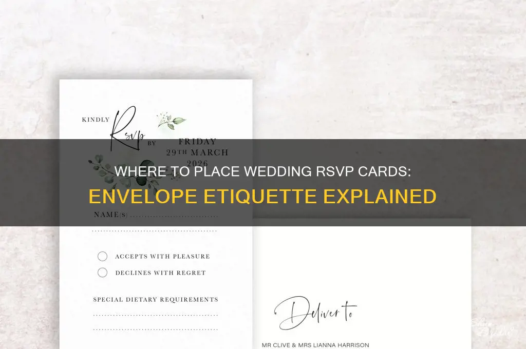 do wedding rsvp cards go in the envelope