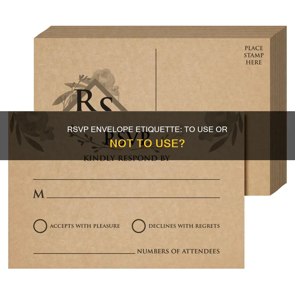 do wedding rsvps need an envelope