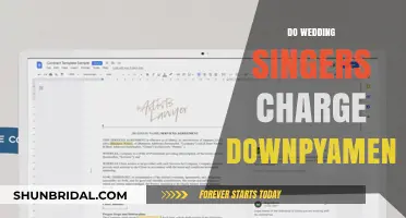 Wedding Singer Down Payments: What's the Deal?