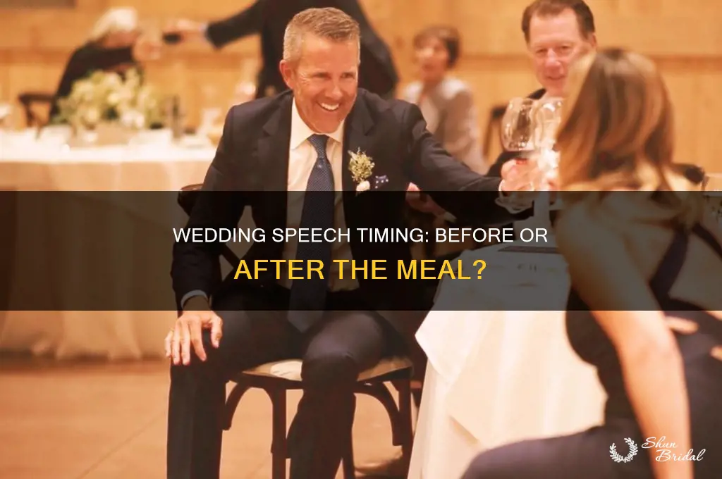 do wedding speeches come before or after food