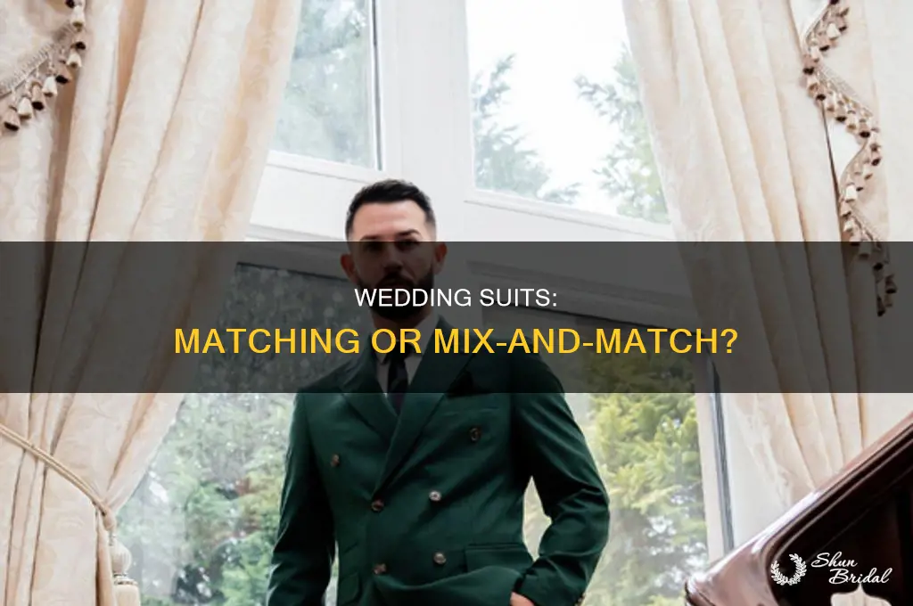 do wedding suits have to match