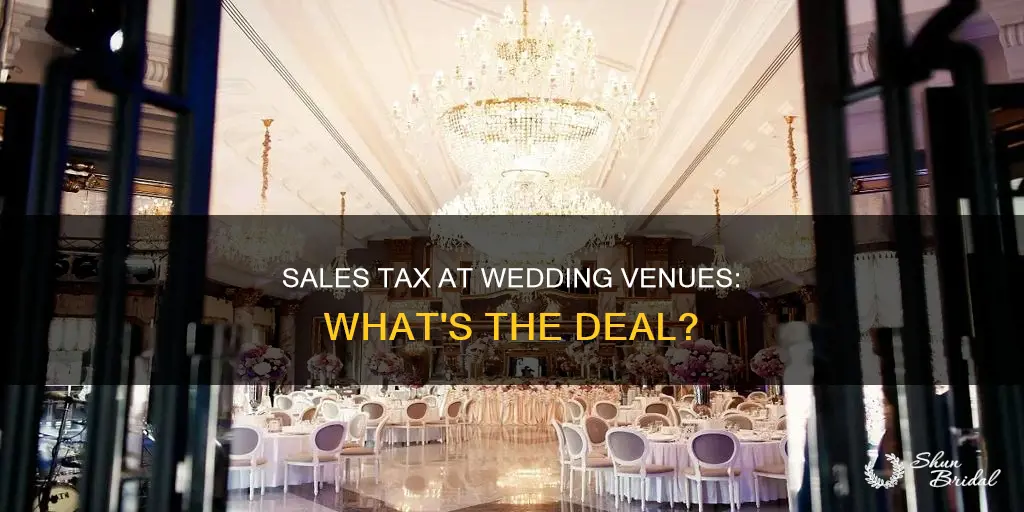 do wedding venues charge sales tax