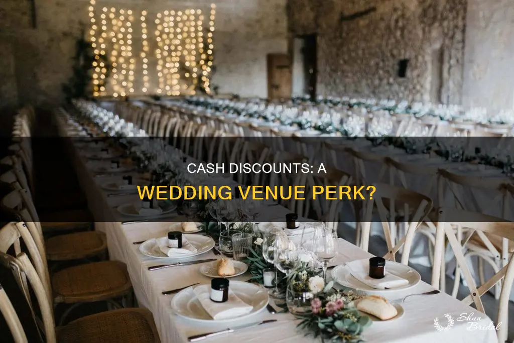 do wedding venues have a cash discount