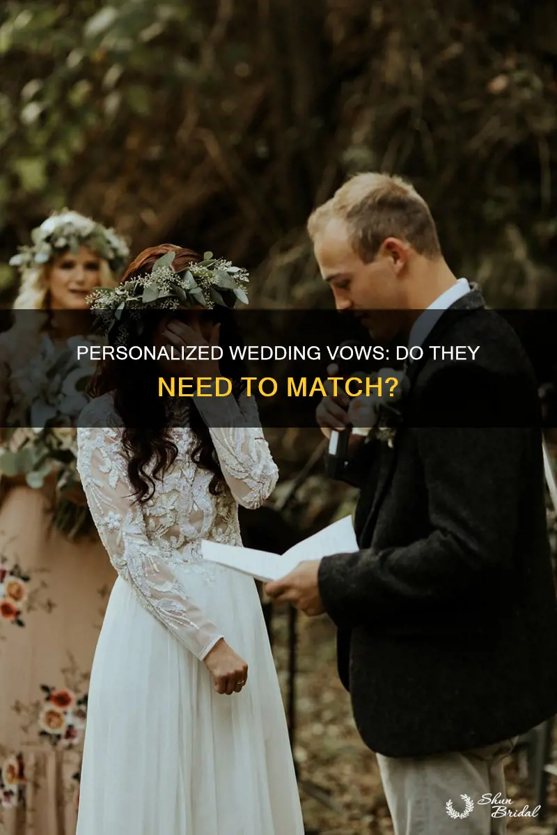 do wedding vows have to be the same