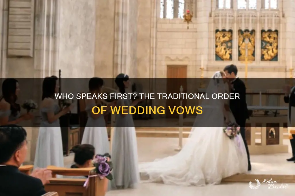 do wedding vows start with the man or woman
