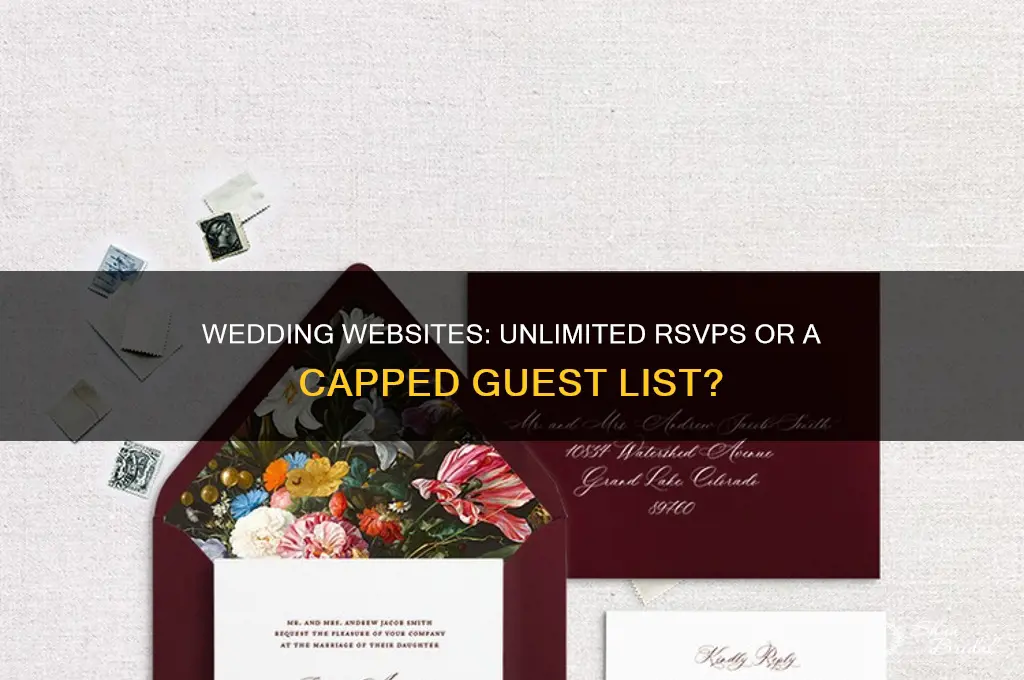 do wedding websites limit the amount of rsvps