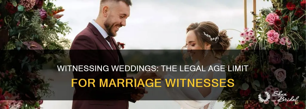 do wedding witnesses need to be 18