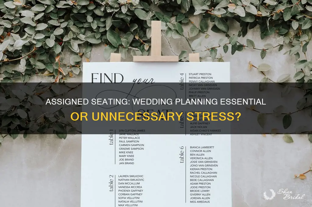 do weddings have assigned seating
