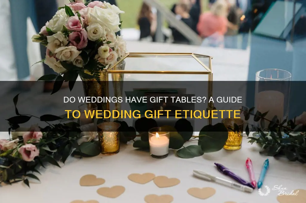do weddings have gift tables