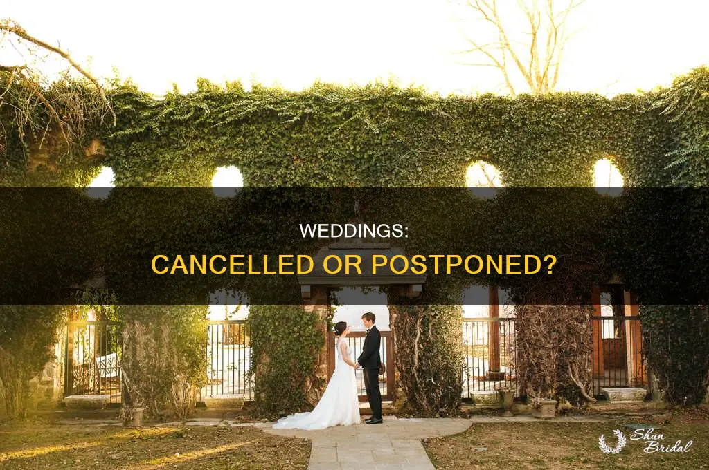 do weddings have to be cancelled