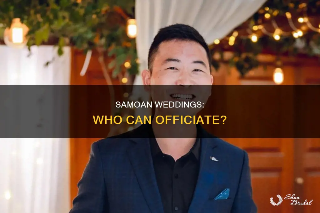 do weddings in samoa have to have samoan celebrants