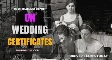 Witnesses' Signatures: A Wedding Certificate Essential
