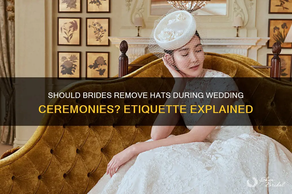 do women take off their hats during the wedding ceremony