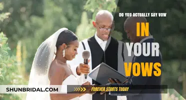 Do You Actually Say 'Vow' in Your Vows? Unraveling the Tradition